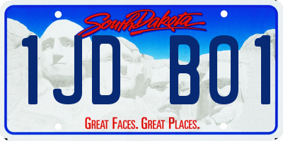 SD license plate 1JDB01