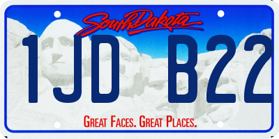 SD license plate 1JDB22