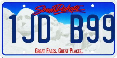 SD license plate 1JDB99