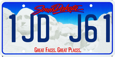 SD license plate 1JDJ61