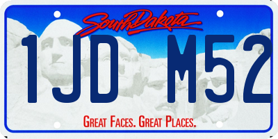 SD license plate 1JDM52