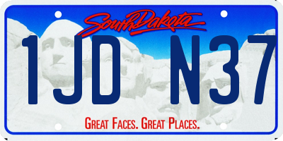 SD license plate 1JDN37