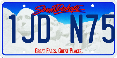 SD license plate 1JDN75