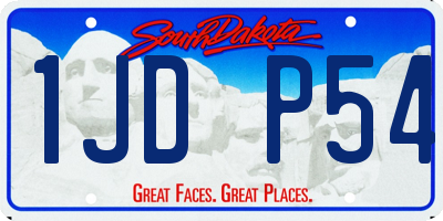 SD license plate 1JDP54
