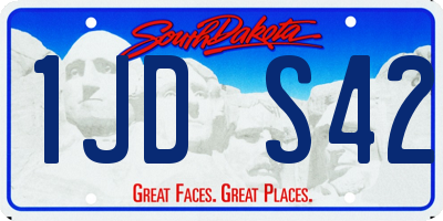 SD license plate 1JDS42