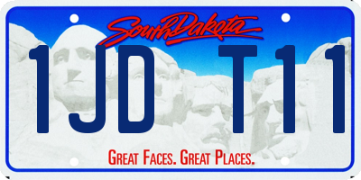 SD license plate 1JDT11