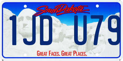 SD license plate 1JDU79