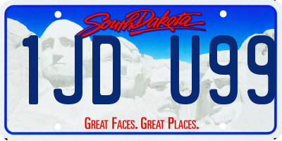 SD license plate 1JDU99