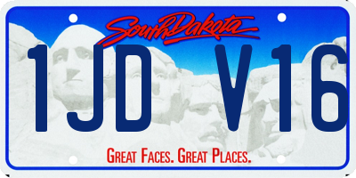 SD license plate 1JDV16
