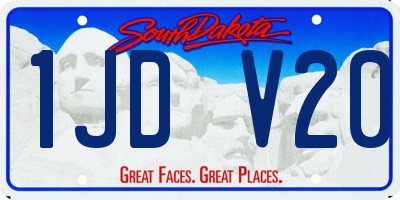 SD license plate 1JDV20