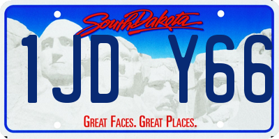 SD license plate 1JDY66