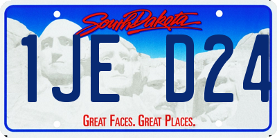 SD license plate 1JED24