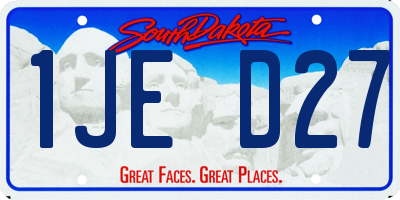 SD license plate 1JED27