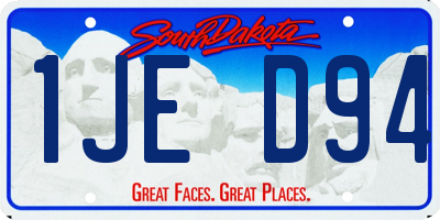 SD license plate 1JED94