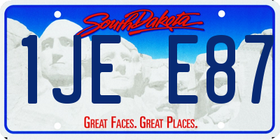 SD license plate 1JEE87