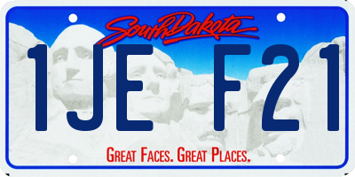 SD license plate 1JEF21