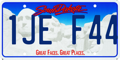 SD license plate 1JEF44