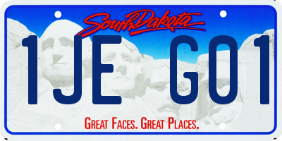 SD license plate 1JEG01