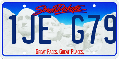 SD license plate 1JEG79