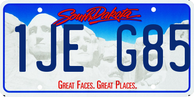 SD license plate 1JEG85