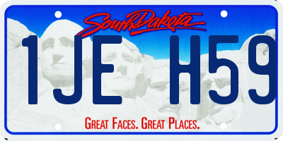 SD license plate 1JEH59