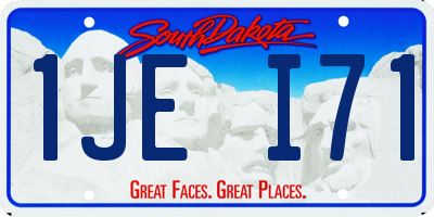 SD license plate 1JEI71