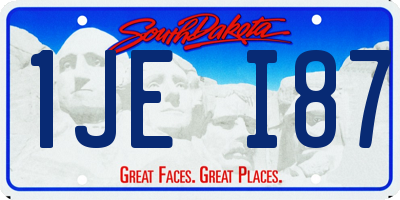 SD license plate 1JEI87