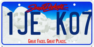 SD license plate 1JEK07