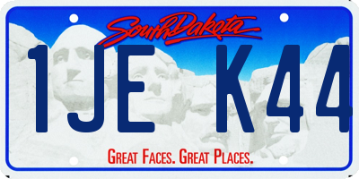 SD license plate 1JEK44