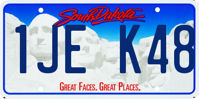 SD license plate 1JEK48