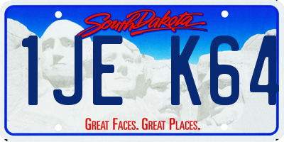SD license plate 1JEK64