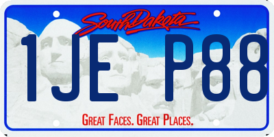 SD license plate 1JEP88