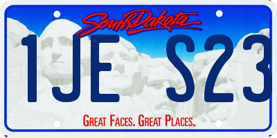 SD license plate 1JES23