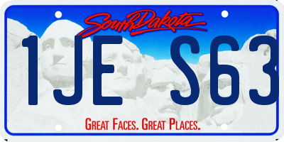 SD license plate 1JES63