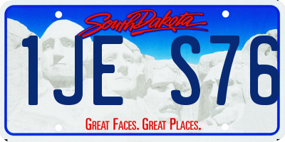 SD license plate 1JES76