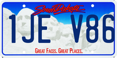 SD license plate 1JEV86
