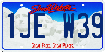 SD license plate 1JEW39