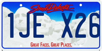 SD license plate 1JEX26