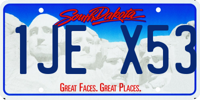 SD license plate 1JEX53