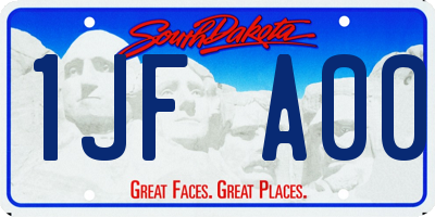 SD license plate 1JFA00