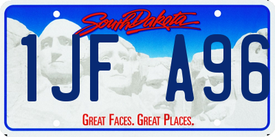 SD license plate 1JFA96