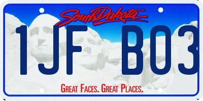SD license plate 1JFB03