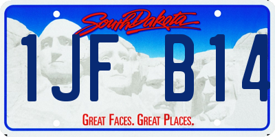 SD license plate 1JFB14