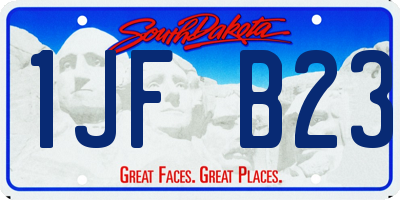 SD license plate 1JFB23