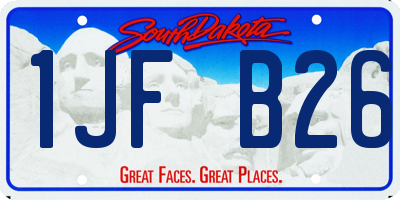 SD license plate 1JFB26