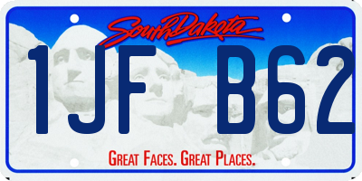 SD license plate 1JFB62