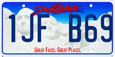SD license plate 1JFB69