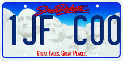 SD license plate 1JFC00