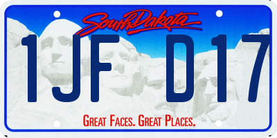 SD license plate 1JFD17