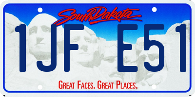 SD license plate 1JFE51